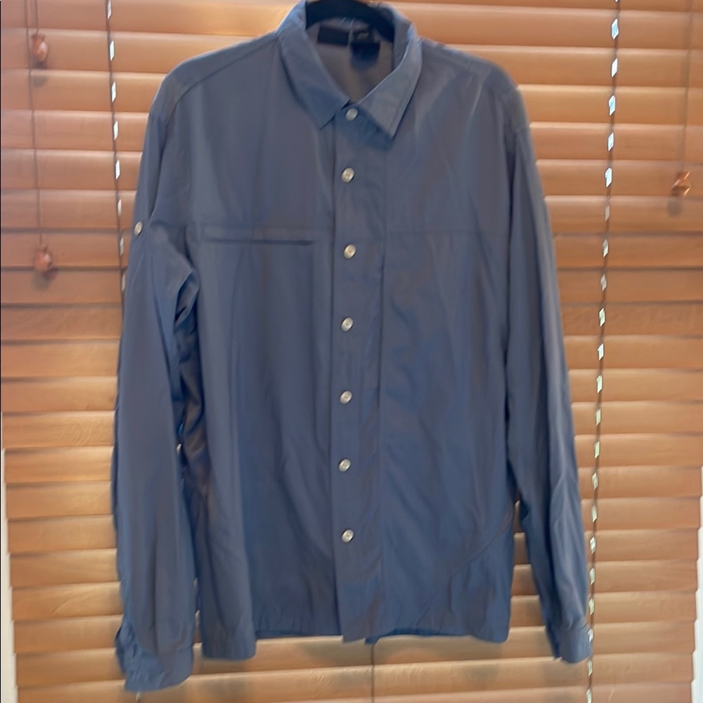 Mountain Hardwear Blue Lightweight Shirt Jacket Lg (b)